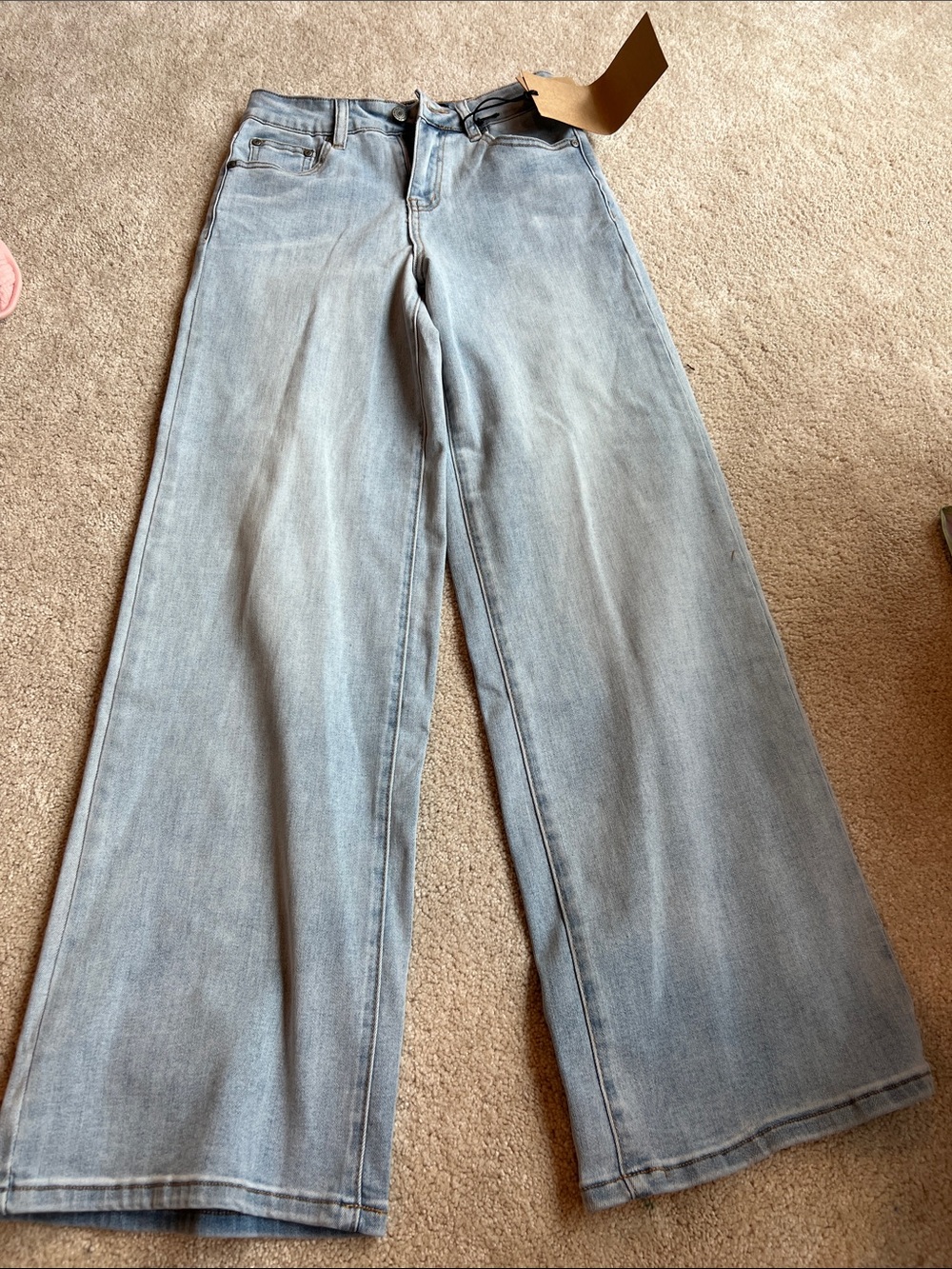 High-Rise Light Blue Wide Leg Jeans for Women